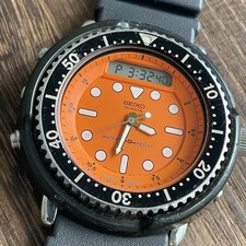 Orologio SEIKO H558-500A Arnie Hybrid Diver 150m Vintage 1982 Arnold Schwarze...