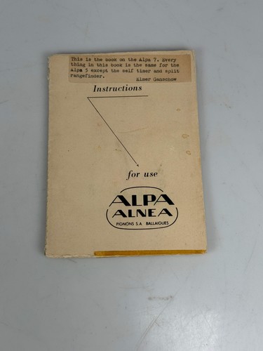 Alpa film camera manuale - alpa,