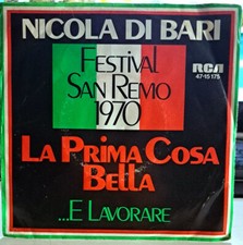Disco vinile 45 giri Nicola di Bari - La prima cosa bella - Rca Victor