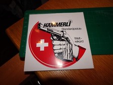 ADESIVO VINTAGE STICKER kleber hammerli  suisse standardpistole welt rekord