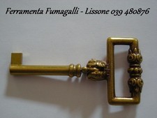 H0103 CHIAVE IN OTTONE ORO ANTICO SNODATA mm 35 FERRAMENTA PER RESTAURO MOBILE