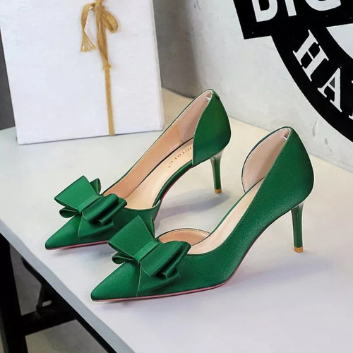 Decolte verde smeraldo - tacco, 7
