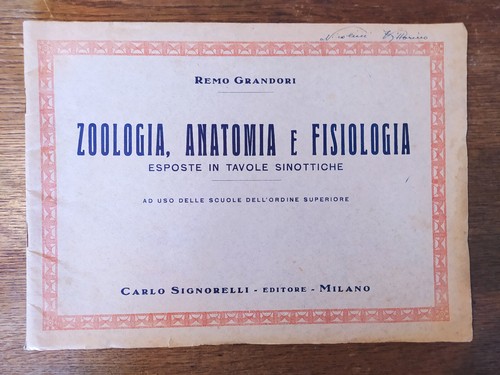 Libro zoologia anatomia e - libro, zoologia,