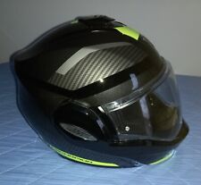 CASCO MOTO MODULARE SCORPION EXO TECH EVO ANIMO NERO GIALLO FLUO TG L