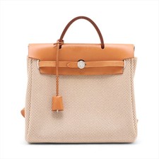 Hermès Herbag Ado PM TwirgMx Vash Hunter beige argento raccordi in metallo □C: 1999