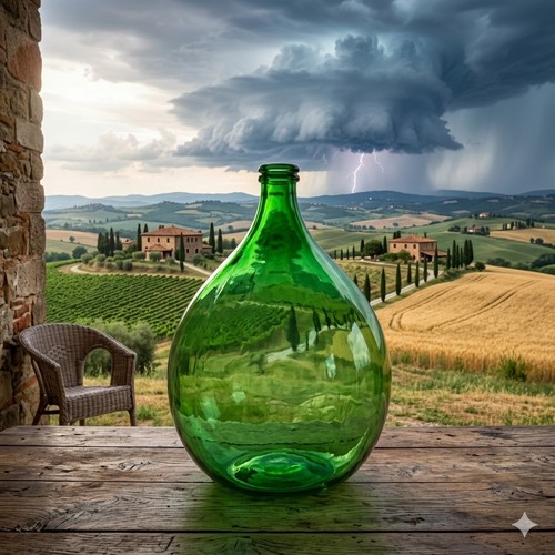 Damigiana vetro verde da - damigiana,