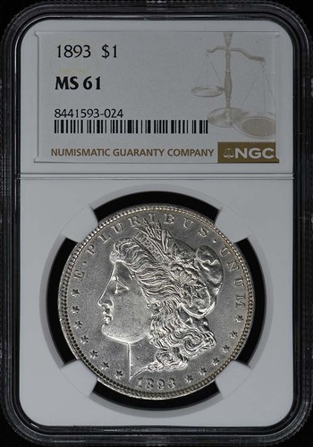1893 morgan dollar - s$1, ngc