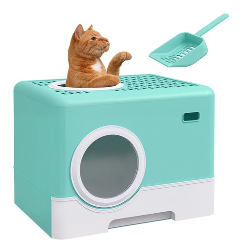 Pawhut lettiera per gatti - lettiera, con