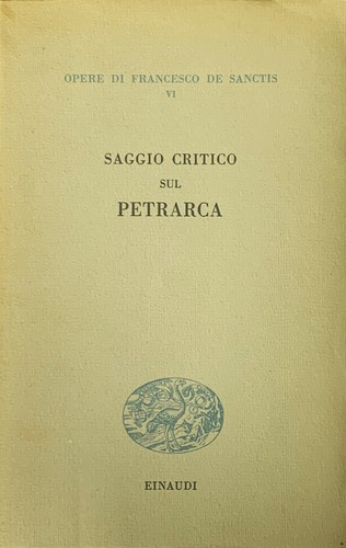 Saggio critico sul petrarca - critico,