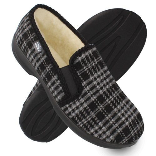 Pantofole uomo feltro grigio