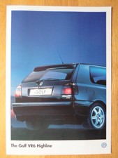 VOLKSWAGEN GOLF VR6 HIGHLINE orig 1996 1997 Regno Unito Mkt volantino vendita brochure - VW