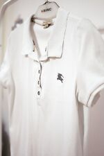 T-shirt polo Burberry Check in cotone piquet donna