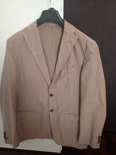 Giacca uomo cotone beige 48 - beige, tg