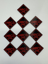 10 HRC2 2112 FR Patch Replacement Tags Fire Resistant Retardant FRC Black/Red