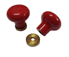 Pomolo pomello ottone rosso - in,