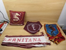 lotto di GADGET SALERNITANA CALCIO 1919 GRANATA TIFOSO cuscino sciarpa bandiera
