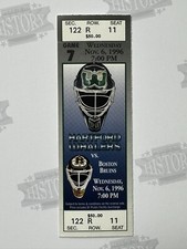 Biglietto Boston Bruins at Hartford Whalers 1996 11/6/96 Adam Oates Assist