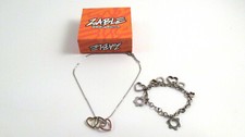 ZABLE by ZOPPINI SET BRACCIALE + GIROCOLLO ACCIAIO CON CUORI - DONNA RAGAZZA