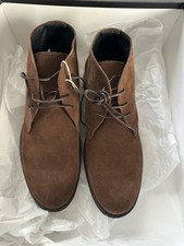 Stivaletti uomo Stefano bonfiglioli in pelle scamosciata marrone nuovi con scatola made in Italy 40