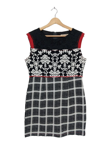Tubino donna rosso nero - rosso, bianco