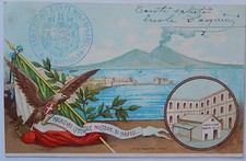 Cartolina militare magazzino centrale di Napoli viaggiata primi '900