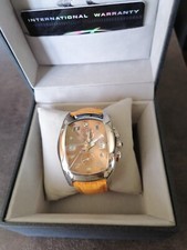 CHRONOTECH CT 7468/05 orologio prisma giallo cinturino in pelle