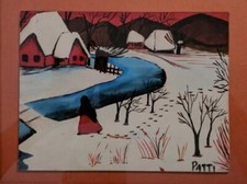 Quadro Naif Olio su cartoncino