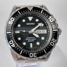 Orologio Seiko 5M63 Kinetic Diver 200M 40mm Quadrante Nero Acciaio Inox Funzionante Ottimo