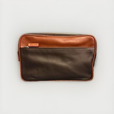 DELL'GA CARTELLA LAVORO ARTIGIANALE PELLE MARRONE