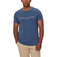 T-shirt Uomo azzurra a stampa