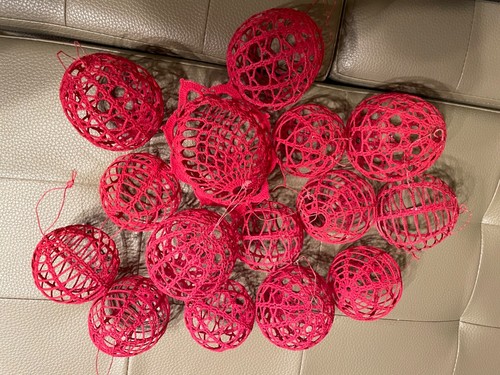 Palline natale lavorate - palline,