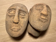 2 falasha Teste di terracotta periodo coloniale 2 falasha ethiopian Heads