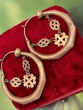 ORECCHINI OLD originali earrings ABRUZZESI ANTICHI GOLD ORO ross6/7KT metà 800