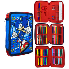 ASTUCCIO MULTISCOMPARTO SONIC THE HEDGEHOG 3 ZIP PER SCUOLA PORTACOLORI GIOTTO