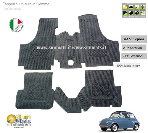 Set tappeti fiat 500 epoca - tappeti, d'epoca