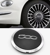 Set 4 Borchie Coppette Coprimozzo 133mm per Fiat 500 Dal 2007