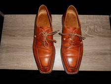 Scarpe eleganti uomo STEFANOBI "Manifattura Ferrarese" punto punta spaccata tg 11 Italia