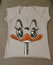 Simpatica T-shirt con stampa Maglia Maglietta manica corta Donna ragazza tg S