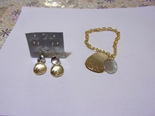 BRACCIALETTO E ORECCHINI PLACCATI (PEPITE)