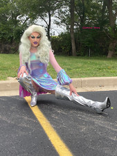 Sexy STIVALI COSCIA Argento