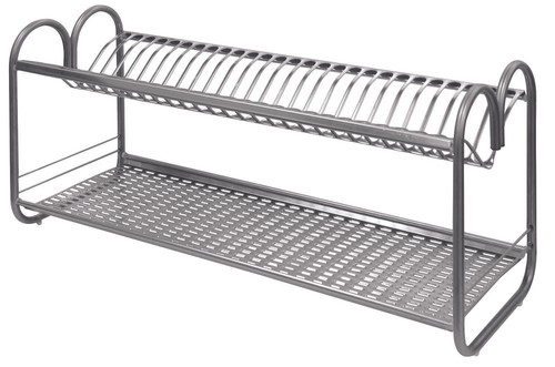 Scolapiatti inox con supporti - inox,