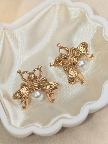 Orecchini bottone ape oro - bottone,
