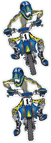 Kit adesivi blu enduro 11x6cm - enduro,