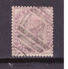 FRANCOBOLLI Colonie Inglesi Ceylon Postage Revenue 5 c. 1886
