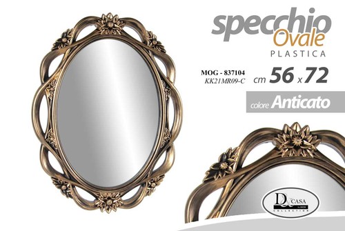 Specchio parete ovale - specchio,