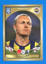 FIFA 365 2016-17 Panini 2017 Figurina-Sticker n. 395 - KJAER -FENERBAHCE-New