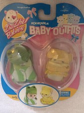 NEW! Zhu Zhu Babies 2 Pack Frog & Yellow Dress  Outfits * Baby not included