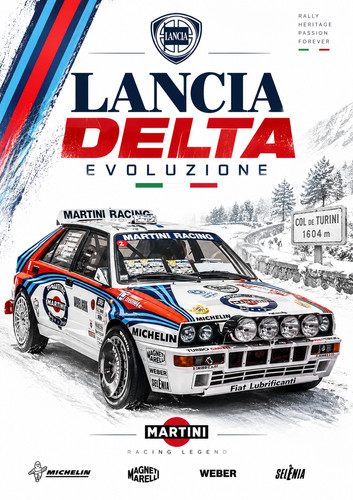 Lancia delta evoluzione poster - lancia,