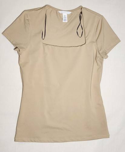 Beige knit round neck - beige,