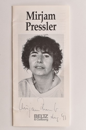 Mirjam pressler autografo - mirjam,